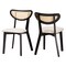 Baxton Studio Dannell Mid-Century Modern Cream Fabric and Black Finished Wood 2-Piece Dining Chair Set 236-2PC-13298-ZORO - alternate 1